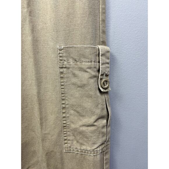 Royal Robbins Cargo Pants Womens 6 Beige Green Roll Tab Hem Pockets Canvas Hike - Picture 8 of 8